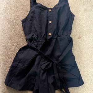 Navy Romper